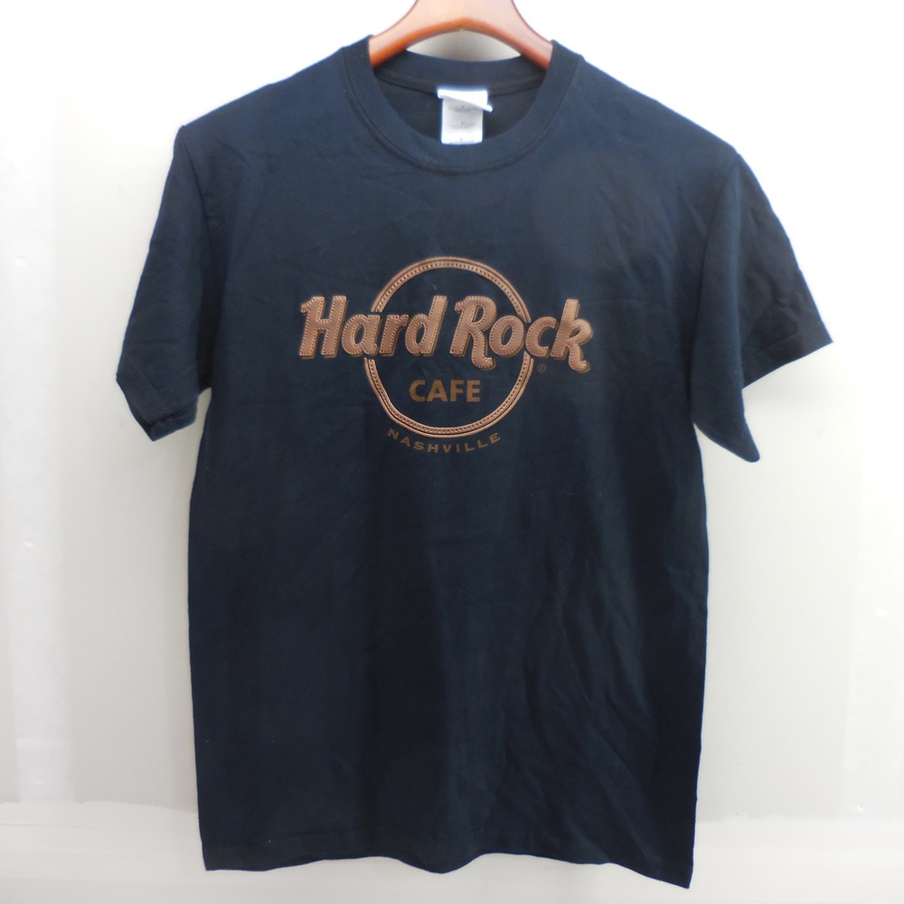 Hard Rock Cafe Nashville Leather Tee Black Graphic T-Shirt Small NWT